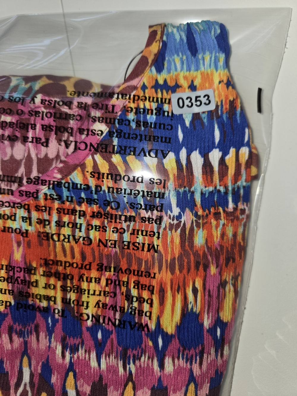 NWT Ninety Clothing Multi Color Geometric Ikat Print Pleated Boho Blouse 2X - Picture 16 of 16